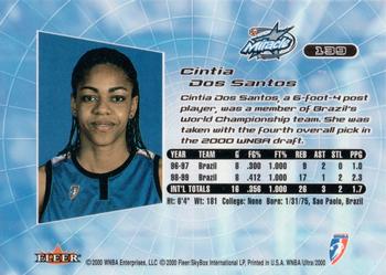 2000 Ultra WNBA #139 Cintia Dos Santos Back