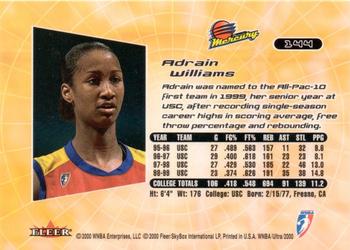 2000 Ultra WNBA #144 Adrian Williams Back