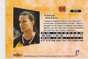 2000 Ultra WNBA #77 Tanja Kostic Back