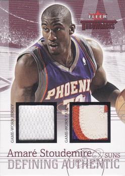 2004-05 Fleer Throwbacks - Defining Authentic Jerseys and Patch #DA-AS Amare Stoudemire Front