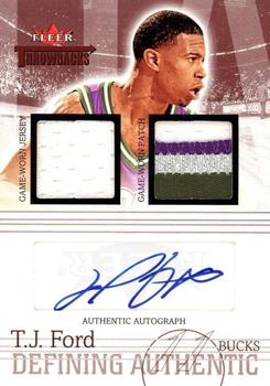 2004-05 Fleer Throwbacks - Defining Authentic Jerseys Autographs Numbers #DAA-TF T.J. Ford Front