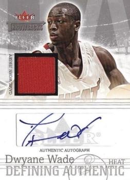2004-05 Fleer Throwbacks - Defining Authentic Jerseys Autographs Silver #DAA-DW Dwyane Wade Front