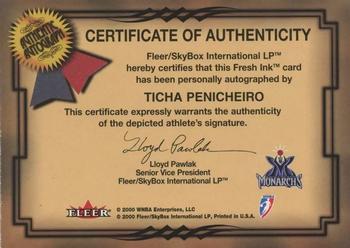 2000 Ultra WNBA - Fresh Ink #NNO Ticha Penicheiro Back
