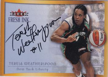 2000 Ultra WNBA - Fresh Ink #NNO Teresa Weatherspoon Front