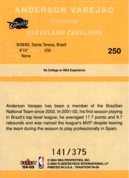 2004-05 Fleer Tradition - Draft Day Rookies #250 Anderson Varejao Back