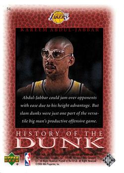 1999-00 Upper Deck Legends #54 Kareem Abdul-Jabbar Back