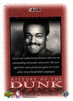 1999-00 Upper Deck Legends #62 Maurice Lucas Back