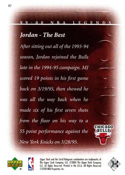 1999-00 Upper Deck Legends #87 Michael Jordan Back