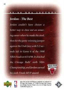 1999-00 Upper Deck Legends #89 Michael Jordan Back