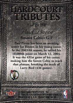 2004-05 Fleer Tradition - Hardcourt Tributes #7 HT Paul Pierce Back