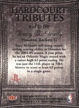 2004-05 Fleer Tradition - Hardcourt Tributes #8 HT Tracy McGrady Back