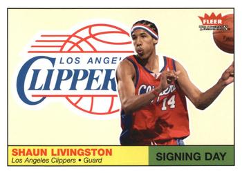 2004-05 Fleer Tradition - Signing Day #4 SD Shaun Livingston Front