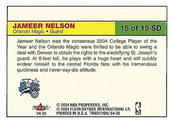 2004-05 Fleer Tradition - Signing Day #15 SD Jameer Nelson Back