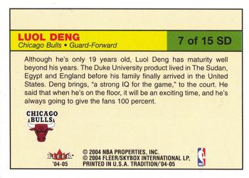 2004-05 Fleer Tradition - Signing Day #7 SD Luol Deng Back