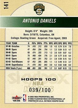 2004-05 Hoops - 100 #141 Antonio Daniels Back
