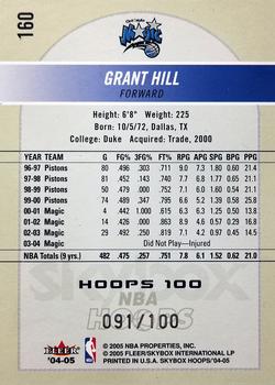 2004-05 Hoops - 100 #160 Grant Hill Back