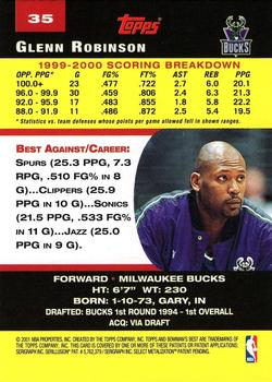 2000-01 Bowman's Best #35 Glenn Robinson Back