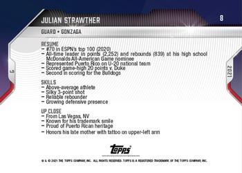 2021-22 Bowman Next #8 Julian Strawther Back