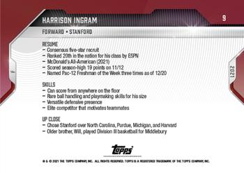 2021-22 Bowman Next #9 Harrison Ingram Back