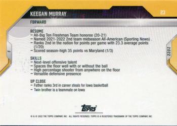 2021-22 Bowman Next #23 Keegan Murray Back