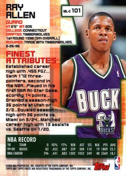 2000-01 Finest #101 Ray Allen Back