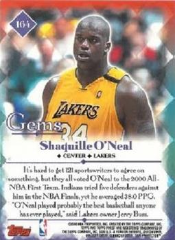 2000-01 Finest #164 Shaquille O'Neal Back