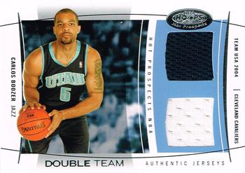2004-05 Hoops Hot Prospects - Double Team Jerseys #DT-CB Carlos Boozer Front