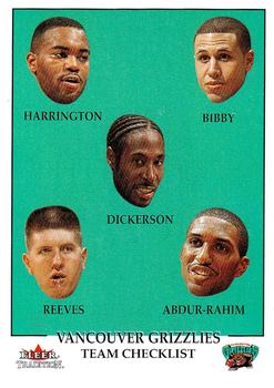 2000-01 Fleer Tradition #278 Vancouver Grizzlies Front