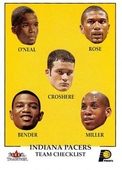 2000-01 Fleer Tradition #298 Indiana Pacers Front