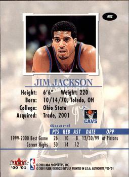 2000-01 Fleer Authority #5 Jim Jackson Back
