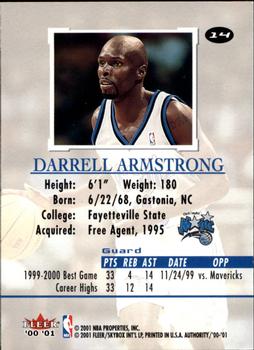 2000-01 Fleer Authority #14 Darrell Armstrong Back