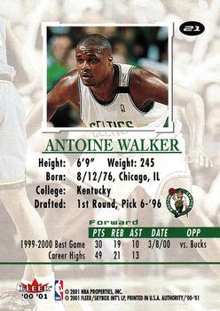 2000-01 Fleer Authority #21 Antoine Walker Back
