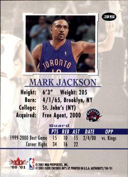 2000-01 Fleer Authority #35 Mark Jackson Back