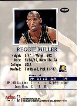 2000-01 Fleer Authority #52 Reggie Miller Back