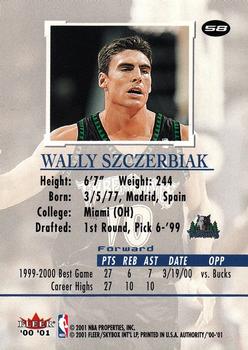 2000-01 Fleer Authority #58 Wally Szczerbiak Back