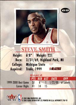 2000-01 Fleer Authority #69 Steve Smith Back