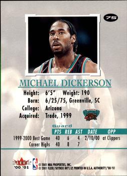 2000-01 Fleer Authority #75 Michael Dickerson Back