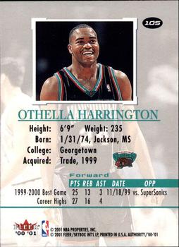 2000-01 Fleer Authority #105 Othella Harrington Back