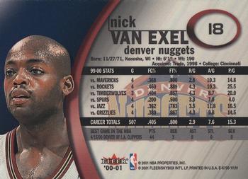 2000-01 E-X #18 Nick Van Exel Back