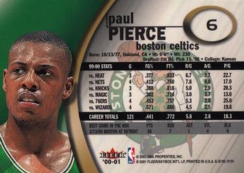 2000-01 E-X #6 Paul Pierce Back
