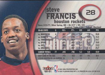 2000-01 E-X #28 Steve Francis Back