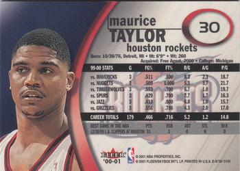 2000-01 E-X #30 Maurice Taylor Back