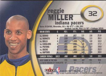 2000-01 E-X #32 Reggie Miller Back