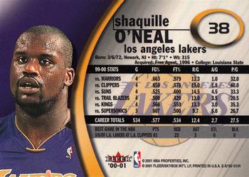 2000-01 E-X #38 Shaquille O'Neal Back