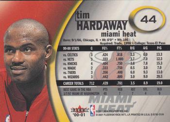 2000-01 E-X #44 Tim Hardaway Back