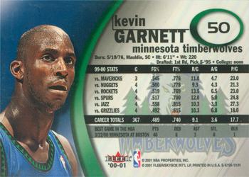 2000-01 E-X #50 Kevin Garnett Back