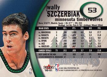 2000-01 E-X #53 Wally Szczerbiak Back