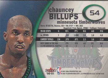 2000-01 E-X #54 Chauncey Billups Back