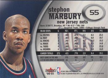2000-01 E-X #55 Stephon Marbury Back