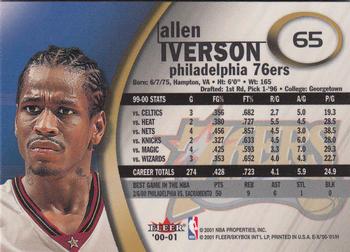 2000-01 E-X #65 Allen Iverson Back